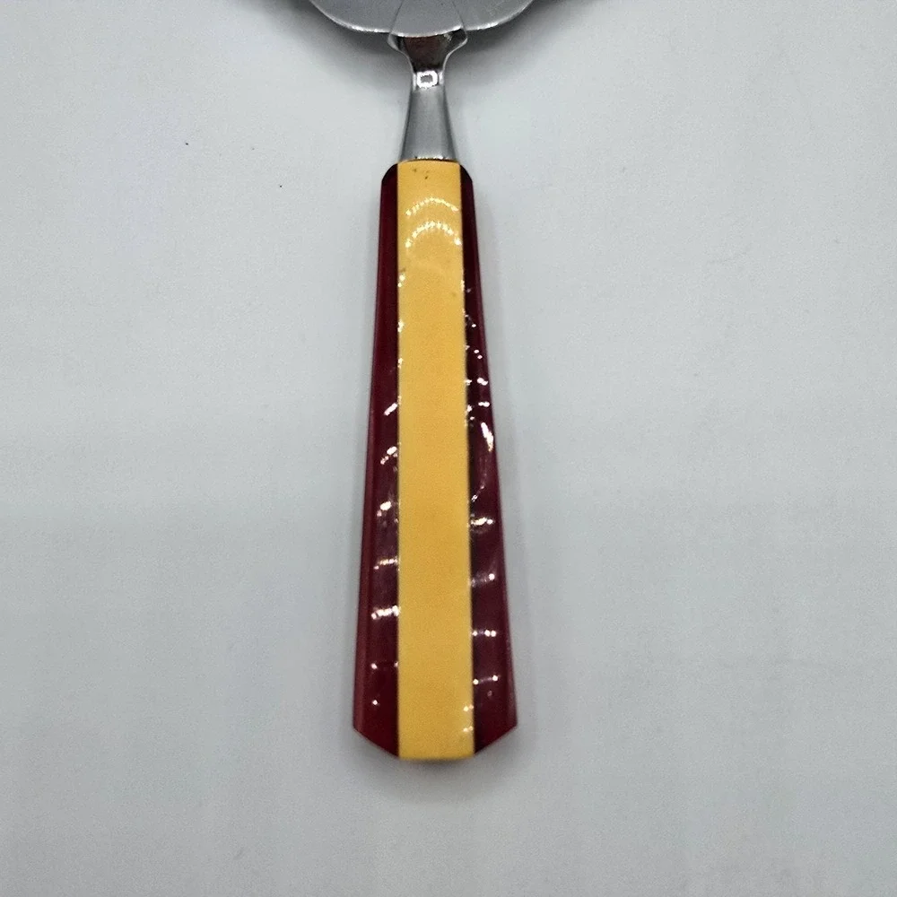 Vintage Red and Yellow Bakelite Handled Cake‎ Pie Server Spatula German Germany